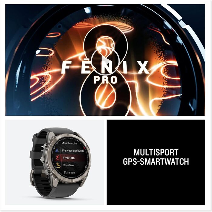 Розумний годинник Garmin fēnix 8 PRO Graphite 51mm: Multisport, AMOLED, 10 днів батареї, GPS, EKG, музика