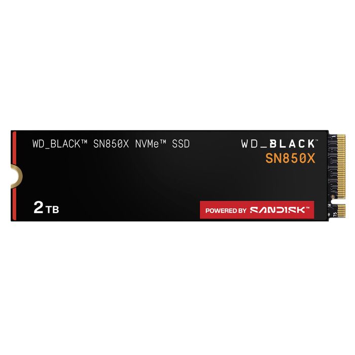 SSD WD_BLACK SN850X 2TB NVMe PCIe Gen4 - Ігровий накопичувач, 7300 МБ/с читання, 6600 МБ/с запис