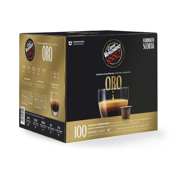 Капсули для кавомашин Nespresso Caffè Vergnano 1882 Oro, 100 шт
