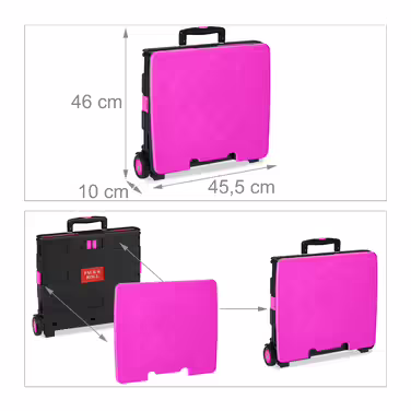 Relaxdays Folding Shopping Trolley with Lid