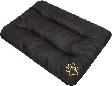 Матрац для собак, лежанка для собак великих, середніх та маленьких порід - вологостійкий килимок для собак, м'який лежак з піни, для вулиці та дому - 90x60x8 см (R2(100 x 70 см), чорний)