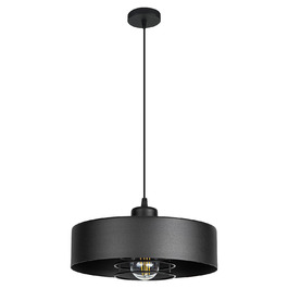 Підвісна лампа LEDLUX, чорна, металева, 1x E27, 80 см