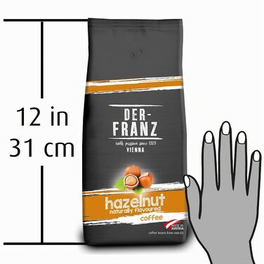 Кава Der-Franz з ароматом фундука (суміш арабіки та робусти), 1 кг (набір 2 шт)