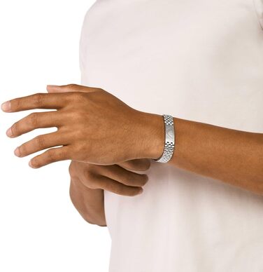 Браслет Emporio Armani EGS3126040 чоловічий сталевий з логотипом