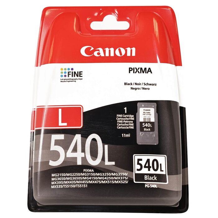 Оригінальний чорний картридж Canon PG-540L FINE XL для принтерів Pixma MG (CANON 5224B010)