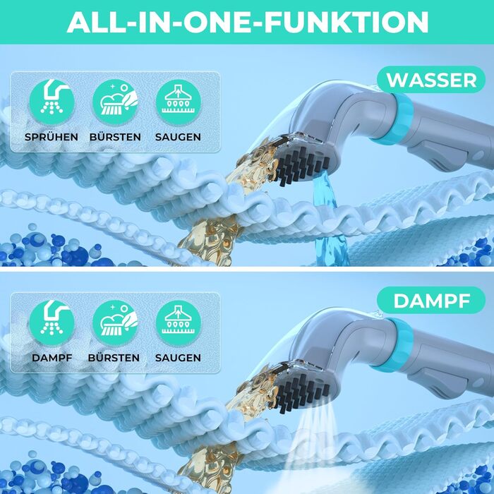 Пылесос с функцией пара HAUSHOF StainZapper Vapo: для коврів, диванів, авто. Очищувач з підігрівом та високою температурою. З миючим засобом.