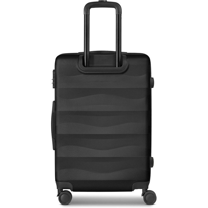 Набір валіз Smartbox Hartschalen 3-в-1 для жінок та чоловіків | Легкі та міцні валізи з ABS-пластику | 4 колеса, кодовий замок (Чорний, M (65 см))