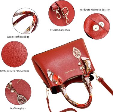 Сумка жіноча Myhozee середнього розміру з PU шкіри, чорна: сумка через плече, кросбоді, ручна сумка