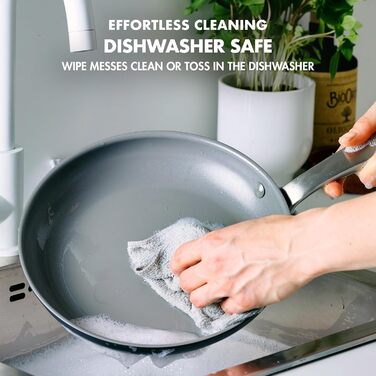 Набір сковорідок GreenPan Chatham: 25.4 см та 30.5 см, керамічне покриття, антипригарні, без PFAS, для плити та духовки, сірий