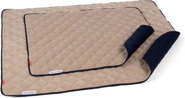 Лежанка для собак Doctor Bark: флісова двостороння підстилка для великих собак, 80x70 см, Beige/Grün