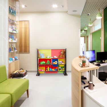 Relaxdays Children's Shelving Unit with Storage Boxes