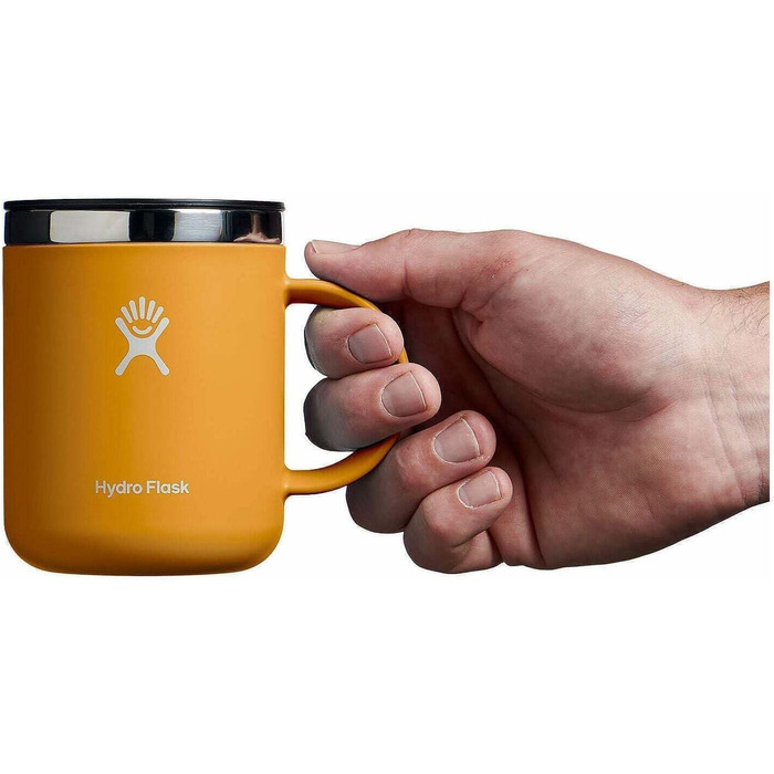 Hydro Flask 12 oz Stainless Steel Vacuum Insulated Coffee Mug - Travel Coffee Cup with Lid & Handle - Dishwasher Safe