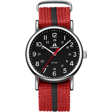 Годинник чоловічий LN LENQIN Military, водонепроникний, спортивний (червоний)