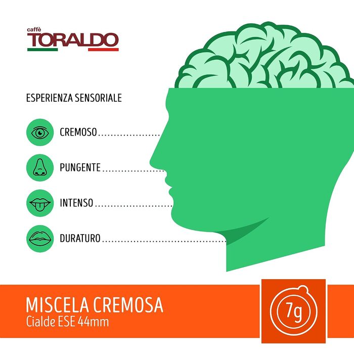 Кава в падах Caffè Toraldo Miscela Cremosa для кавомашин ESE 44, 7г, 150 шт
