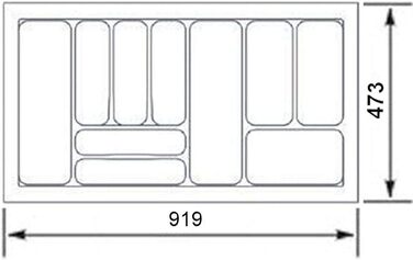 Лоток для столових приборів Orga-Box I 917x474 мм для Tandembox і ModernBox у шафу 100 см