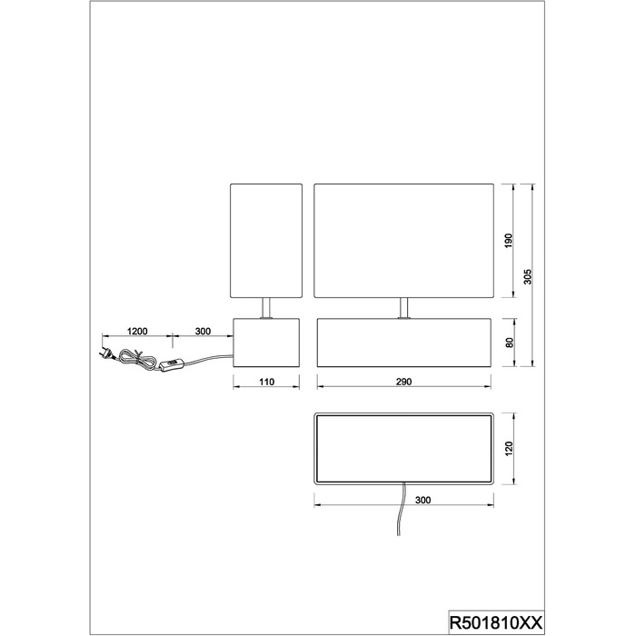 Настільна лампа Reality Leuchten Woody, чорний матовий метал, дерев'яний підставник, тканинний абажур чорного/золотого кольору, без плафона, E27, 30x12 см