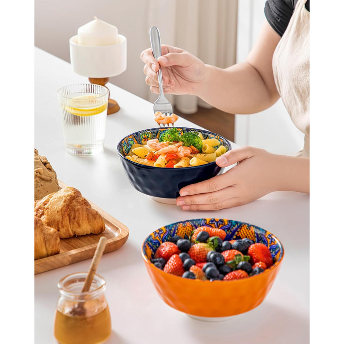 Набір супових тарілок Vancasso (6 шт) з порцеляни для супу, мюслі, рамену, десерту та пасти