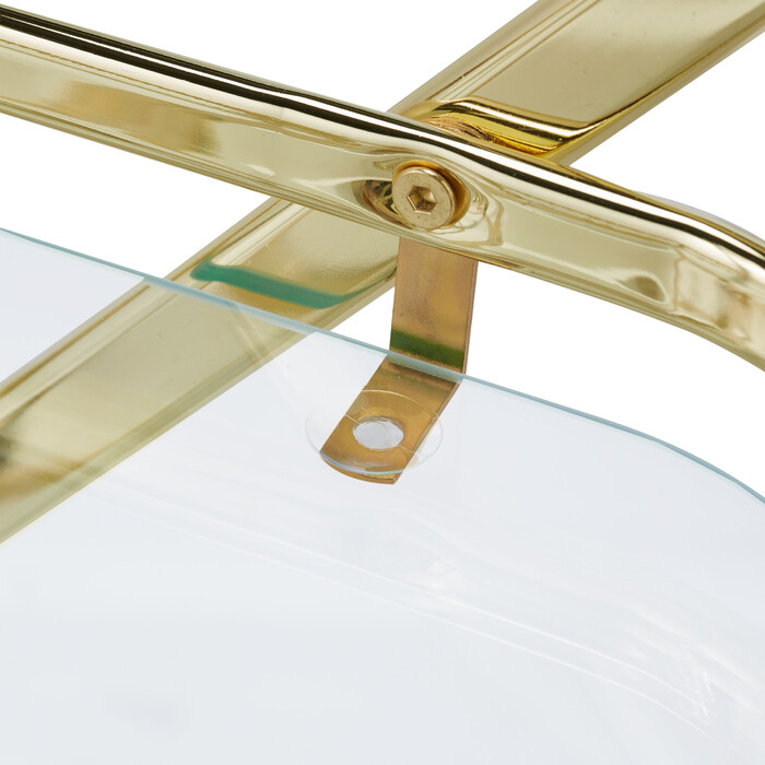 Relaxdays Serving Trolley made of Brass & Glass