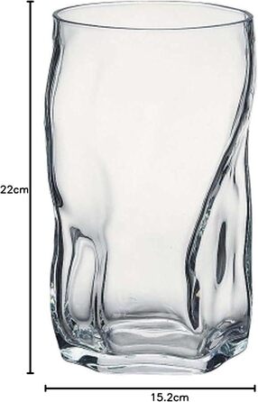 Bormioli Rocco 340440 Sorgente Shot Glass, Schnapsglas, Stamper, 70ml, Glass, transparent, set of 6
