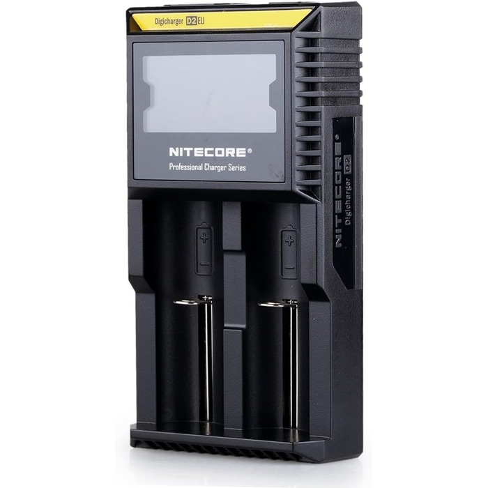 NiteCore D2 EU - Інтелектуальний зарядний пристрій для акумуляторів з LCD дисплеєм (18650, 18350, 26650, AAA, AA, CR123A)