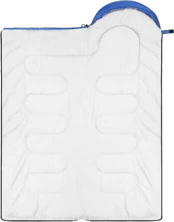 Сплячий мішок Outdoor Sportneer для дорослих та дітей - легкий спальник для кемпінгу, походів, рюкзаків, 220x75 см, блакитний