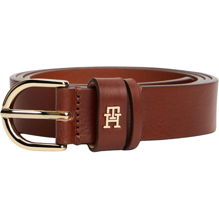 Жіночий шкіряний ремінь Tommy Hilfiger Essential Effortless 2.5, коричневий (Winter Cognac)