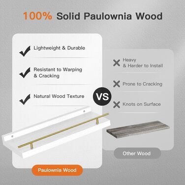 Настінна полиця Wandregal Holz, 3 шт. - полиці для кухні, вітальні, спальні, офісу, ванної кімнати. Полиця для книг та декоративних речей.