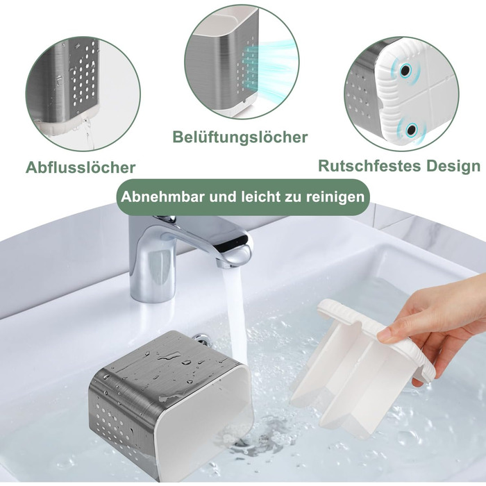 Тримач для зубних щіток електричних: органайзер для ванної кімнати, сірий