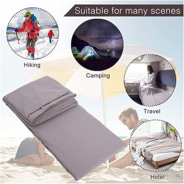 GIJMZY Sleeping Bag Liner Breathable Portable Sleeping Bag Liner Sleeping Bag Travel Mat Camping Outdoor Sleeping Bag Set Hotel Room Liner