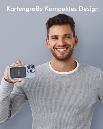 Power Bank MagSafe 5000mAh для iPhone: Швидка зарядка 20W, USB-C, Магнітне з'єднання, Сумісність з iPhone 17/16/15/14/13/12 - Чорний