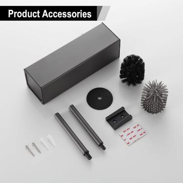 Настінна щітка для унітазу BVL з тримачем, без свердління, з силіконовими насадками (білий матовий)