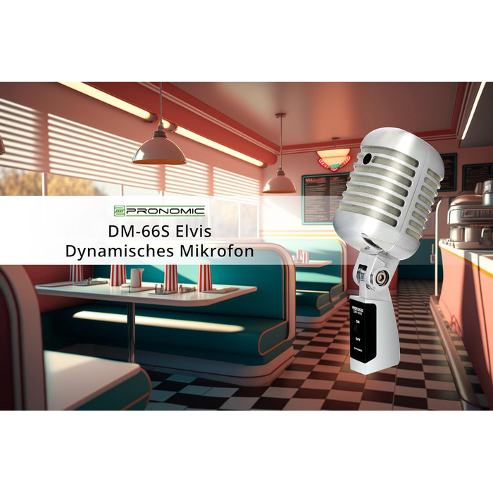 Pronomic DM-66R: Ретро-мікрофон для вокалу з динамічним характером (50-16000 Гц, металевий корпус)