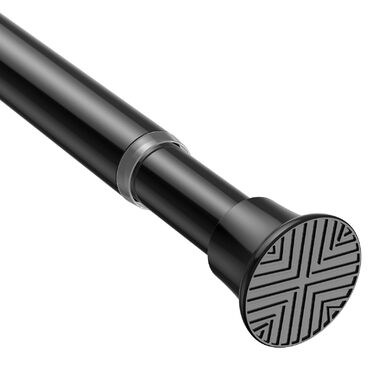 Штанга для душу без свердління AIZESI, 80-160 см, чорна, 1 шт. - регульована телескопічна штанга для вікна, шафи, ванної кімнати