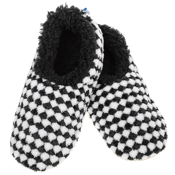 Жіночі м'які капці Snoozies! Harlequin з антиковзаючою підошвою, чорні, розмір 36-40 (L)