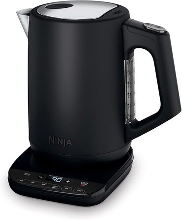Електрочайник Ninja Perfect Temperature 1,7 л, LED-дисплей, швидке кип'ятіння, регулювання температури, матовий чорний KT200EU