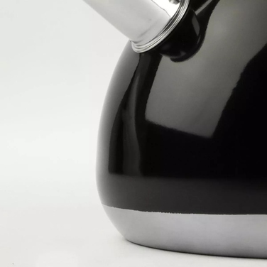 Класичний емальований сталевий чайник Karl Hausmann, 3 л, бежевий з чорним