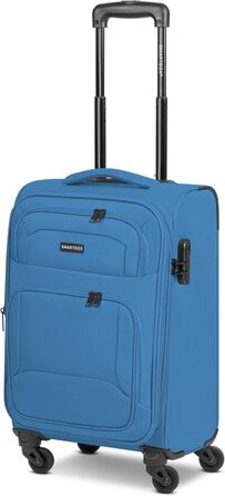 Набір валізак SMARTBOX 3 шт. для жінок та чоловіків | Легкі та міцні валізи-ролери, якісний softcase, 4 колеса та кодовий замок | Розширювані | Slate-blue (Сіро-блакитний), розмір S (56 см)