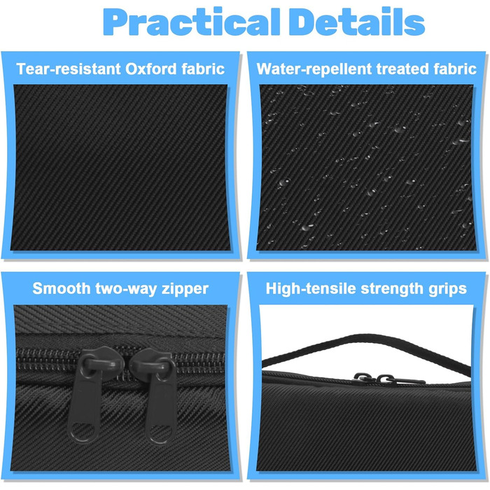 Чоловіча та жіноча дорожня косметичка Lermende з подвійною блискавкою, великий об'єм, зручна ручка для подорожей. (Чорний)