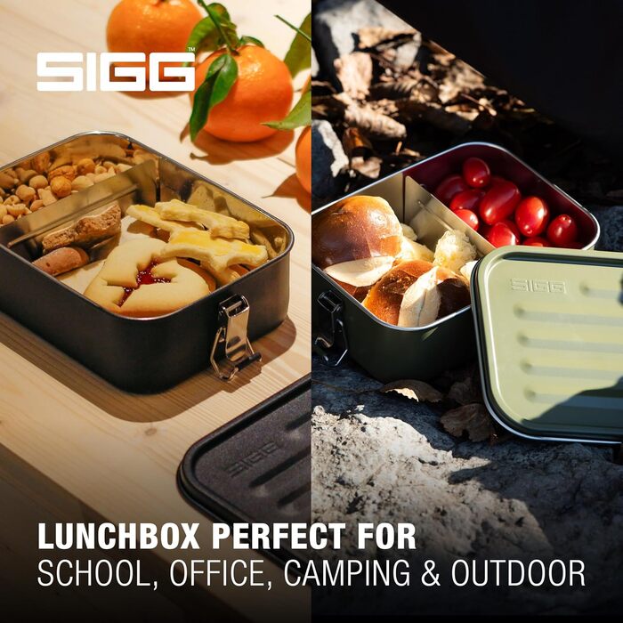 SIGG Gemstone Lunchbox, leak-proof lunchbox for office, school, and outdoor use, made from high-quality 18/8 stainless steel for on the go.