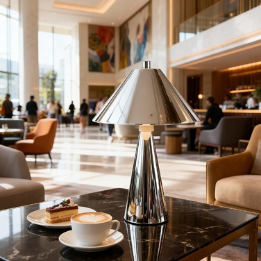 Настільна лампа EOEXZAL, срібляста, 12 Вт