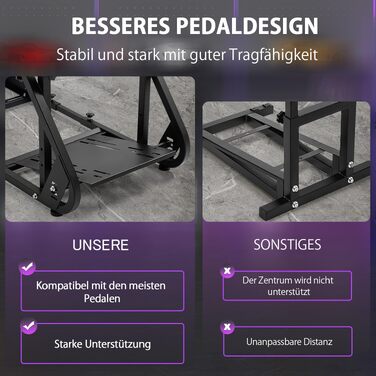 Ігровий кокпіт-симулятор Minneer Racing Simulator Cockpit для керма Logitech G923, G29, G920 та Thrustmaster T248, T300RS, регульована висота (педалі не входять)