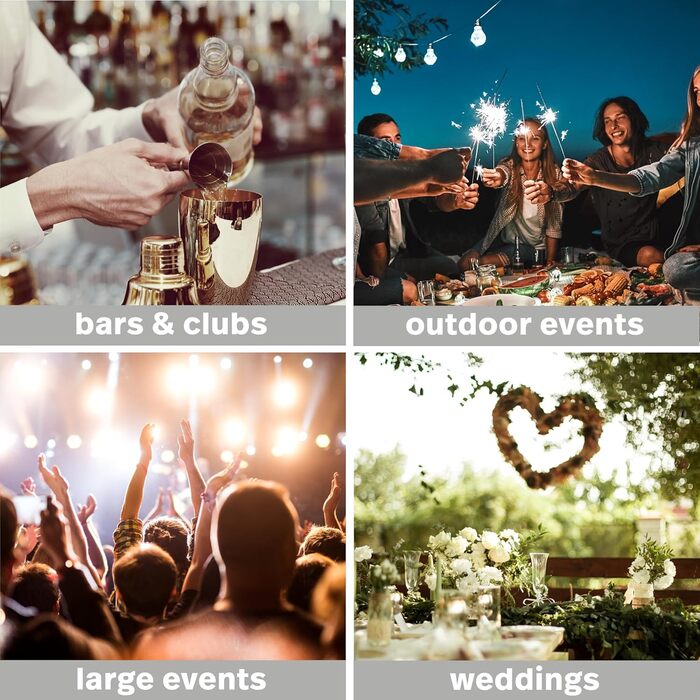 120 склянок для шампанського Matana Premium з блискітками срібла та золота, 133 мл - пластикові келихи для шампанського, келихи-флейти, келихи для коктейлів, келихи для вина на вечірки та свята. Стабільні та багаторазові (сріблястий блискіт, 96 шт.)