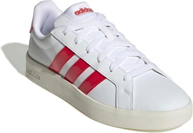 Жіночі кросівки Adidas Grand Court Base 3.0 (38 2/3 EU, білий, рубіново-червоний, off-white)