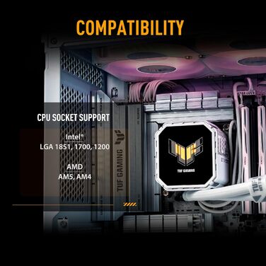 ASUS TUF Gaming LC III LCD - 240 мм водяне охолодження CPU з RGB вентиляторами