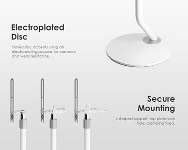 Підставка для колонок FITUEYES Design, металева, регульована по висоті, 2 шт, білий колір