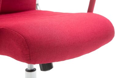 Крісло офісне Kolumbus, тканина, ергономічне, для довготривалої роботи, ігрове, для дому та офісу, червоне