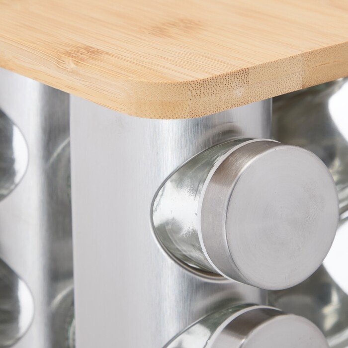 Relaxdays Rotating Spice Carousel with 16 Jars