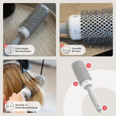 Кругла щітка Olivia Garden Expert Blowout Speed з керамічним покриттям, великий діаметр, для швидкої сушки волосся