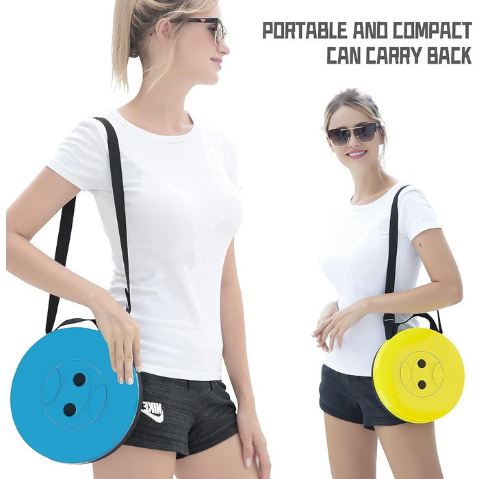 Складаний туристичний стільчик-табурет, 440lbs, з сумкою, блакитний