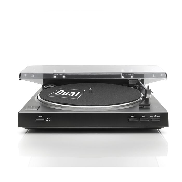 Програвач вінілу Dual DT 210-1 USB: 2 швидкості, магнітний звукознімач, ремінний привід, USB для оцифрування, чорний